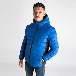 Chaqueta de invierno acolchada para hombre, nuevos estilos, chaqueta de burbujas cálida de Color azul y negro para hombre - Product Image 2