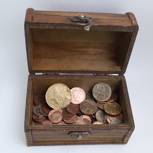 Small Wooden Storage Chest Trunk Decorative Wood Box