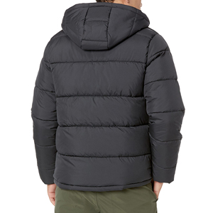 2025 New Winter Puffer <b>Jacket</b> for <b>Men</b> Stand Collar <b>Canvas</b> Fabric Hidden Side Pockets Custom Logo Design Waterproof Breathable - Product Image 3