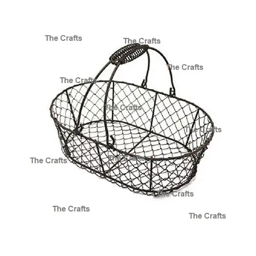 Yeni tasarım Oval şekil demir tel yumurta sepeti siyah renk mutfak depolama yumurta raf ev otel kullanımı için