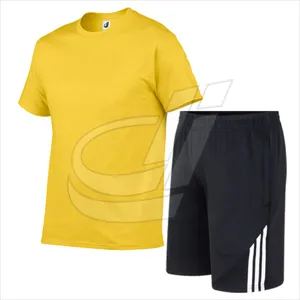 Мужские спортивные футболки и шорты с коротким рукавом, облегающий комплект из двух предметов, на заказ, лето 2022