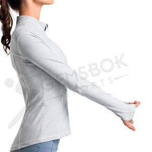 เสื้อแจ็กเก็ตแบบมีซิปสำหรับผู้หญิง,เสื้อใส่ออกกำลังกายเล่นโยคะชุดกีฬาแบบเต็มตัวสวมใส่สบายระบายอากาศได้ดี - Product Image 4