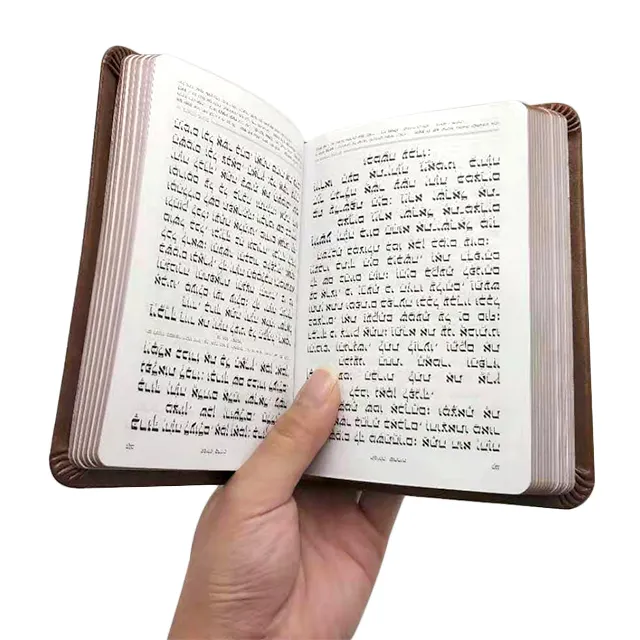 Embossing Bible Printing Manufactures Custom Cheap Embossing Leather Cover Pocket Kjv Holy Bible Book Printing