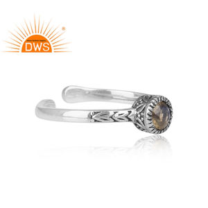 Anillo de piedras preciosas de labradorita llamativa de Plata de Ley 925 oxidada para mujer, fabricante de joyas, Colección clásica - Product Image 3