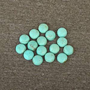 Cabujones sueltos de tamaño personalizado con forma brillante redonda cortados 100% piedras preciosas turquesas de Arizona Natural, accesorios de joyería al por mayor - Product Image 3