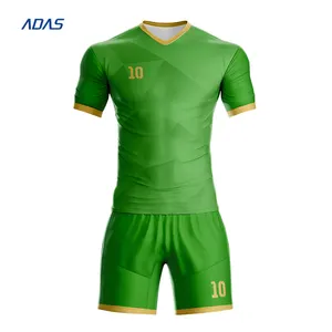 Team Wear Aanpassen Voetbal Uniform Jersey Set Voetbal Shirt Shorts Voetbal Kleding Tweedelige Allover Gedrukt Custom Design