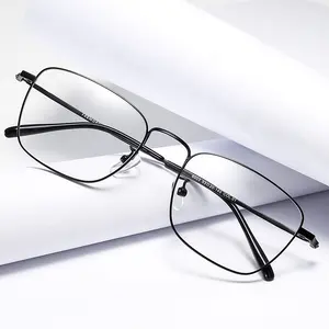Armações de óculos óticos para reaing, óculos de olho de metal quadrados de ouro e prata da moda de boa qualidade