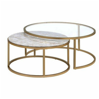 Table ronde en métal personnalisé, finition Antique, 1 pièce