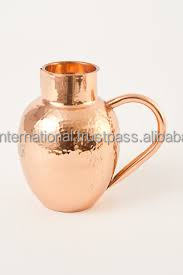 Hammered Copper <b>Pitcher</b> Jug - Product Image 5