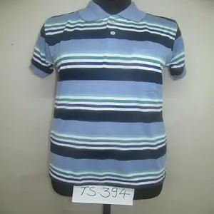 Chất Lượng Tốt Người Đàn Ông Của T-Shirt Sọc Mô Hình Polyester/Cotton Chất Liệu May Nhuộm - Product Image 1