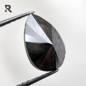 ธรรมชาติหลวมสีดำลูกแพร์รูปร่างเหลี่ยมเพชรพลอยขัดขายส่ง - Product Image 3