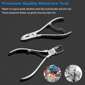 Coupe-ongles pour orteils, coupe-ongles professionnels en acier inoxydable de qualité supérieure, ouverture large, lame incurvée pour les ongles - Product Image 3