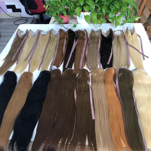 Extensiones de Cabello Humano Virgen Camboyano Remy 100% Natural, Cola de Caballo de Trama Única, Venta al Por Mayor - Product Image 2