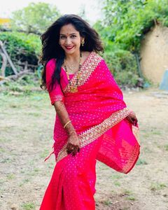 Saree-ropa tradicional india de algodón puro para boda, saree étnico de diseñador de bollwood - Product Image 2