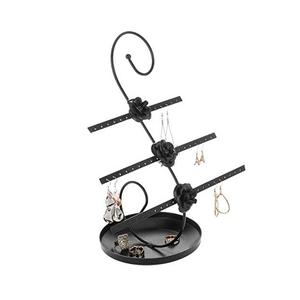 Admirable Design <b>Jewelry</b> <b>Display</b> Stand In Iron Black Color Necklace And Ring Holder At Competitive Prices - Product Image 1