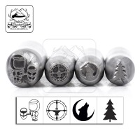Outils à main personnalisés de 14 pouces en acier Damas 100Cr6 avec logo estampé pour artisans, forgerons et créateurs de bijoux, longueur 4 pouces