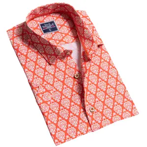 Chemise Orange à manches courtes pour homme