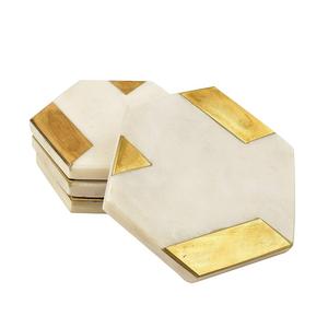 Dessous de verre en marbre de qualité de luxe forme ronde tasse taille personnalisée ensemble de sous-verres en verre à bas prix - Product Image 3