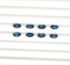 Topacio azul de Londres Natural de corte Marquesa de 2X4mm, precio de fábrica al por mayor, suelta de alta calidad facetada piedra preciosa, Topacio Azul de Londres - Product Image 1