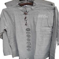 Kurta en coton imprimé avec mantras des sept chakras LAXMANS, unisexe, mode Inde et Pakistan, hiver