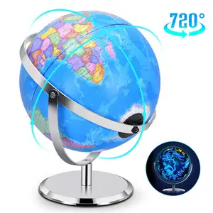 9inch Globe Ocean World Globe Map With 720 degree metal Stand Geography Educational Toy enhance knowledge of earth and geography