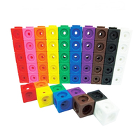 Cubes de construction en plastique éducatifs 2x2x2 cm pour l'enseignement des mathématiques, âges 2-13 ans, marque PLOMA, lot de 40, unisexe