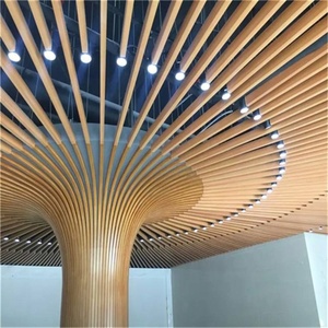 Plafón de Rejilla ACEBOND, Plafones Suspendidos en Forma de U, Plafones para Centros Comerciales ACE-FA y <span class=keywords><strong>FB</strong></span>, Color Madera, Aluminio Rectangular, <span class=keywords><strong>Metal</strong></span> Moderno - Product Image 2