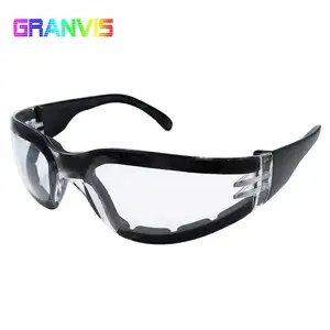 Industrial safety glasses with spatula temples EVA foam lined for anti-dust seal