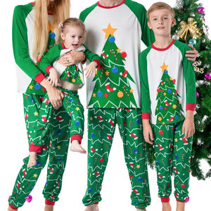 Conjunto de pijama Unisex, ropa de dormir familiar de manga larga para Navidad - Product Image 1