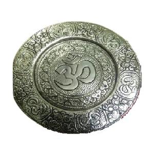 Metal blanco 4,5 "redondo con soporte de incienso de Buda y receptor de cenizas habitación Aroma decoración del hogar soporte de Agarbatti - Product Image 2