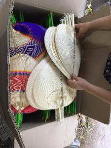 Main Avec Noué De Refroidissement Naturel Bambou Tissage À La Main Fans Raphia - Product Image 5