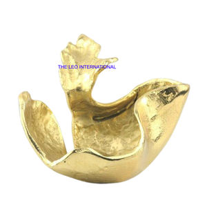 Cuenco decorativo con diseño de forma de aperitivo plateado Material de mármol de aluminio Cuenco de lujo de hormigón moderno - Product Image 5