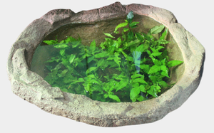 KNT Vente en gros de bassins de jardin en fibre de verre FRP de haute qualité, aspect pierre, gris, imperméable, léger, utilisation en extérieur, ornement artificiel - Product Image 6