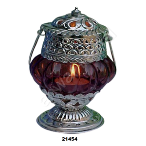 เชิงเทียนทองเหลืองและแก้วสำหรับตกแต่งบ้านในวันคริสต์มาสพร้อมดีไซน์โคมไฟทีไลท์ที่ทันสมัย - Product Image 1