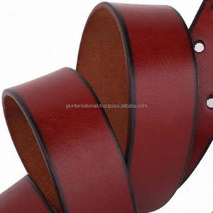 Cinturón informal de cuero de vaca de capa superior para hombre, color fino pintado a mano con hebilla de latón de doble punta resistente - Product Image 3