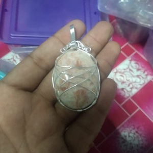 Pendentif ovale en pierre de soleil naturelle, lot de 10 pièces, meilleure qualité, forme ovale, pendentifs en cristaux - Product Image 4