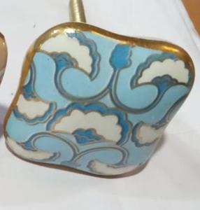 Boutons de porte en céramique florale faits à la main de vente chaude peints à la main pour l'entrepôt extérieur hôtel-pour l'extérieur de la chambre à coucher de la commode de cuisine - Product Image 3