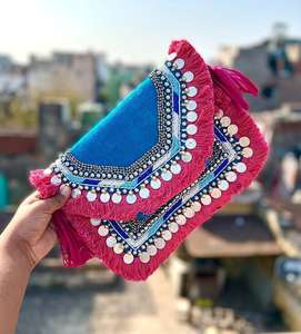 Banjara กระเป๋าโท้ทสไตล์ Boho ของผู้หญิงทำด้วยมือทนทานสำหรับเด็กผู้หญิงของขวัญแบบดั้งเดิม - Product Image 6