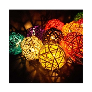 Bola de mimbre decorativa, luz nocturna de Vietnam, gran oferta - Product Image 5