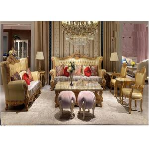 Conjunto de muebles de lujo para sala de estar, moderno y clásico, tallado a mano, sofá para sala de estar - Product Image 1