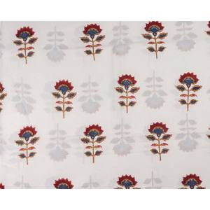 Indian Handmade <b>White</b> and Carmine Red 100% Cotton Quilting Fabric by the Yard woman clothing stylish pary wear <b>dress</b> fabric - Product Image 1