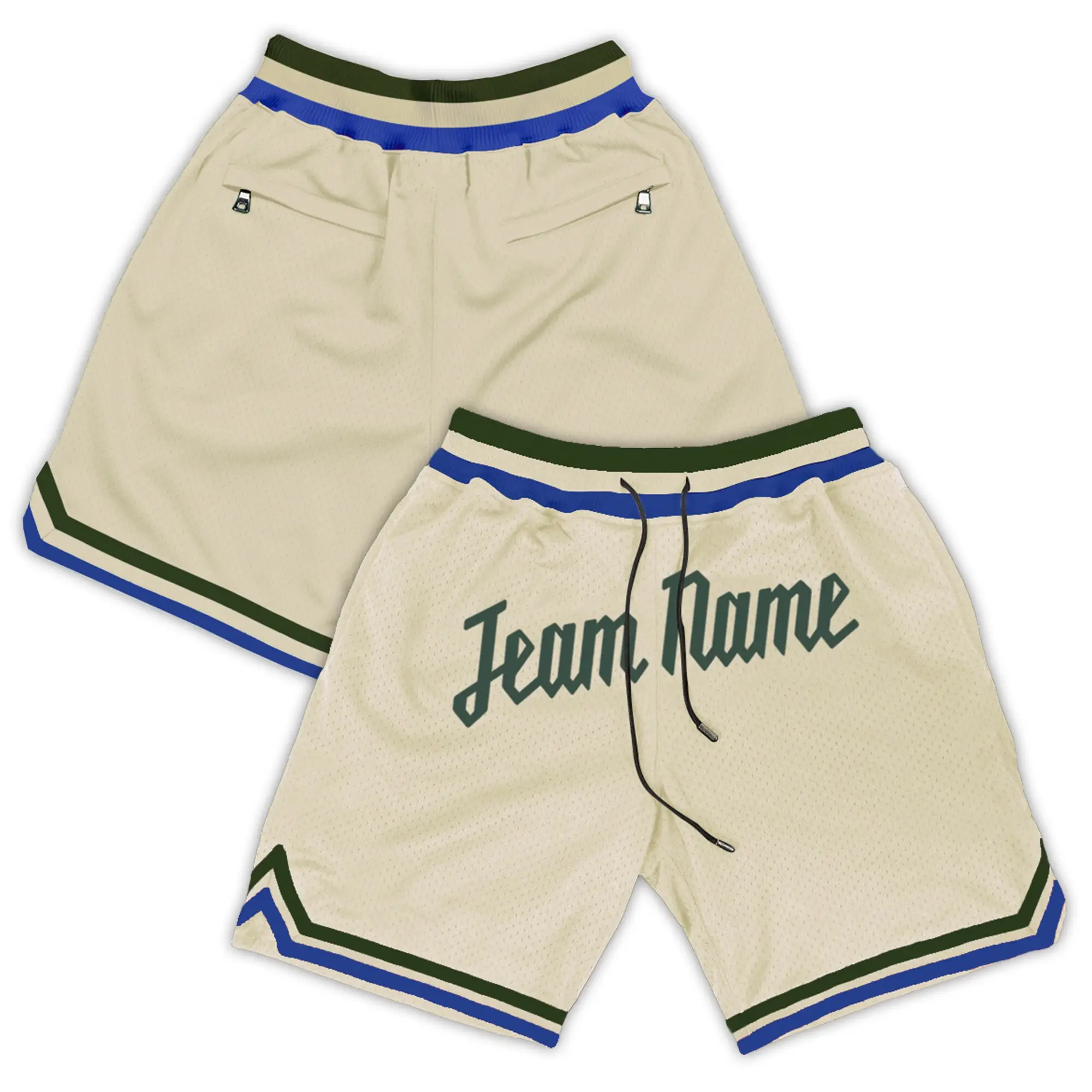 2022 wholesale high quality boy's blank bulk sport's basketball shorts with zipper pockets