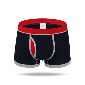 Venta al por mayor de calzoncillos bóxer de algodón 100% sexys coloridos y transpirables de punto ODM con bolsillo y pretina para deportes de hombres de Bangladesh - Product Image 3