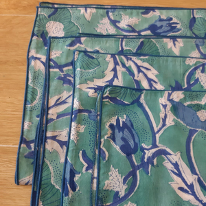 Serviettes en tissu imprimé en coton de haute qualité avec bordure brodée festonnée, mouchoir, accessoires de table pour dîner de fête - Product Image 5