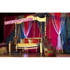 Mehandi indio escenario de noche Jhula escenarios de boda escenarios asiáticos de boda - Product Image 1