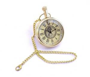 Antiguo Queen Elizabeth the Second Dial-Reloj Gandhi de aspecto indio/Reloj de bolsillo con cadena larga - Product Image 6