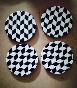 Posavasos con incrustaciones de hueso, vajilla hecha a mano, suministro de posavasos, diseño moderno de lujo, pieza de diseño - Product Image 2