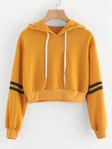 Tendencias de Cp Venta al por mayor Streetwear Sudaderas Mujeres Manga larga Crop Top Gym Wear Sudadera con capucha Ropa Jersey personalizado - Product Image 4