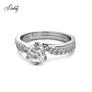 Di alta qualità <span class=keywords><strong>1</strong></span> <span class=keywords><strong>carato</strong></span> GRA Moissanite <span class=keywords><strong>diamante</strong></span> 925 argento Sterling Les <span class=keywords><strong>solitario</strong></span> anello di fidanzamento da donna - Product Image 3