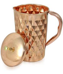 Jarra de cobre decorativa para el hogar indio antiguo, jarra de Metal para boda, restaurante y decoración de Hotel, uso doméstico - Product Image 5